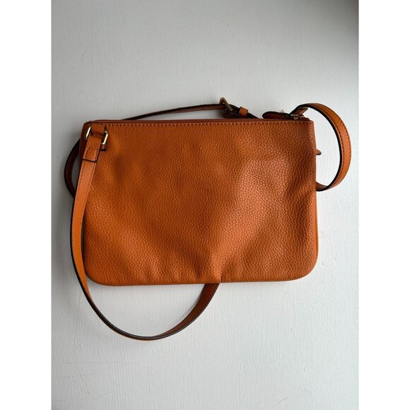 Ralph Lauren Orange Leather Crossbody Bag With Gold Hardware & Adjustable Strap - Picture 5 of 10